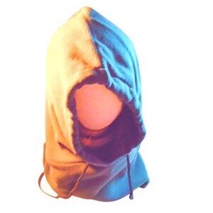 Gray Fleece Hooded Balaclava Hoodie Hat Winter Sports
